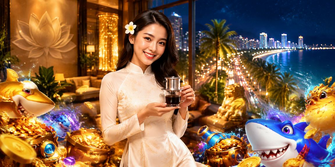 Người chơi tại Nha Trang trải nghiệm trò bắn cá trực tuyến bên ly cà phê nhìn ra biển